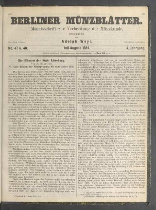 No. 47 u. 48. Juli-August 1884
