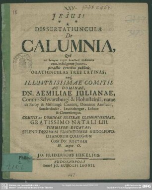 Dissertatiuncula de calumnia