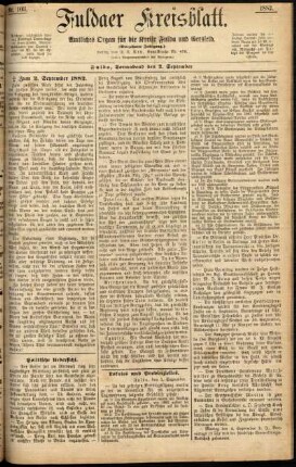 Ausgabe vom Samstag, den 02. September 1882.