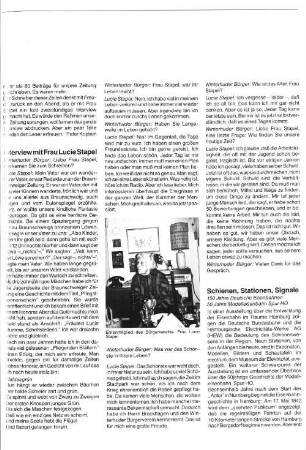 Interview mit Frau Lucie Stapel