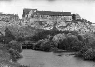 Burg Wendelstein. Ansicht von Süden über die Unstrut