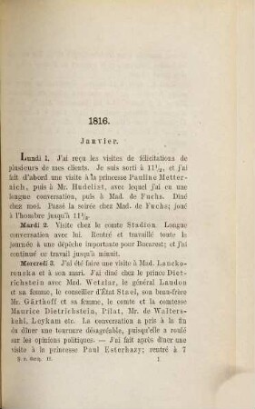 Tagebücher von Friedrich von Gentz : Aus dem Nachlaß Varnhagen's von Ense. Hrsg.: Ludmilla Assing, 2