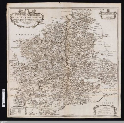 Carte Très Particuliere Du Duché De Wirtemberg