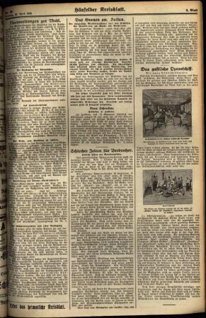 Zweite Ausgabe vom Dienstag, den 24. April 1928.