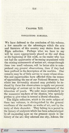 XII: Concluding Remarks