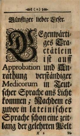 D. Caroli Musitani, Prof. Med. Chirurgische und Physicalische Waag-Schaale Der Venus-Seuche, Oder Frantzosen-Kranckheit : Darinnen nicht allein ihre Art, und Zustand gemeldet, sondern auch alle Zeichen, Ursachen, Vorher-Verkündigungen und Curen untersuchet und angewiesen werden ; Nebenst Einer neu-erfundenen Artzney Solche Kranckheit glücklich zu curiren