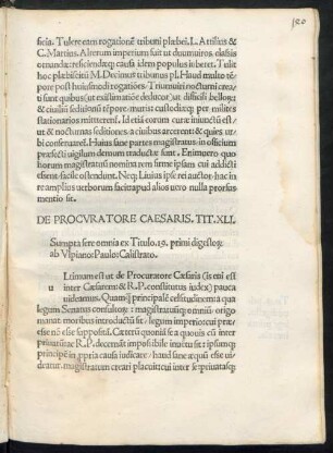 De Procuratore Caesaris. Tit. XLI.