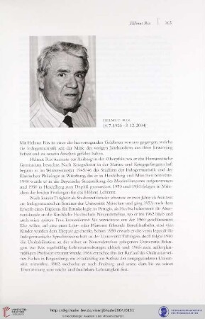 Helmut Rix (4.7.1926-3.12.2004)