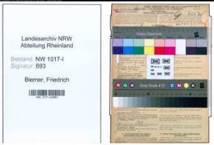 Entnazifizierung Friedrich Biemer , geb. 02.05.1895 (Techniker)