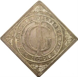 Taler (Klippe) - Büchsenschießen anlässlich der Einsegnung des Erbprinzen Johann Georg