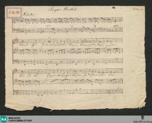 Sängers Abendlied - JWK Mus.Ms. 290 r : V, pf; E; StrK WoO 9.03/12