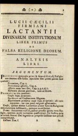 Liber Primus De Falsa Religione Deorum