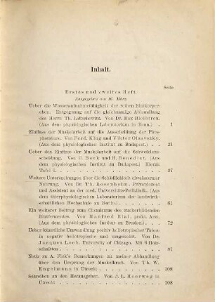 Archiv für die gesamte Physiologie des Menschen und der Thiere. 54. 1893