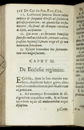 Caput XI. De Ecclesiæ regimine.