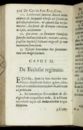 Caput XI. De Ecclesiæ regimine.