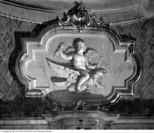 Caritas und Prudentia, sowie Allegorien der Erde, der Luft, des Wassers und der Unterwelt, Allegorie der Luft