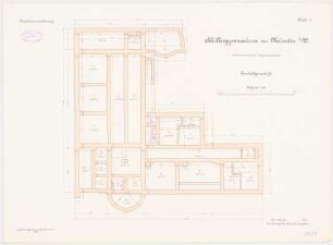 Schillergymnasium, Münster: Grundriss Bankette 1:100