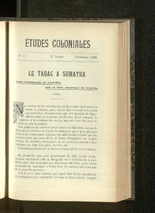 Le Tabac A Sumatra.