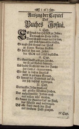 Außzug der Capitel Des Buches Josuae
