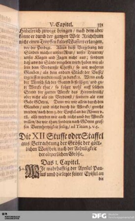 Die XII Stuffe oder Staffel aus Betrachtung der Größe der göttlichen Weißheit/ nach der Aehnligkeit der cörperlichen Größe.