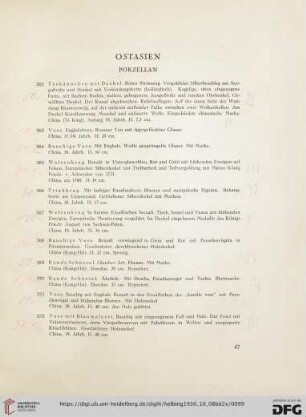 Ostasiatisches Porzellan und Kunstgewerbe (Nr. 262-336)