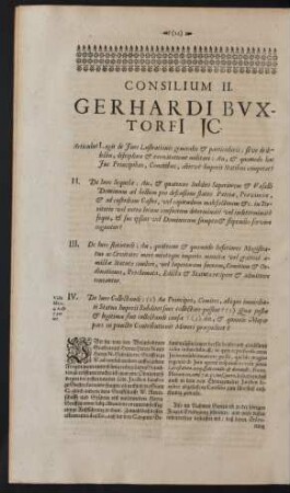 Consilium II. Gerhardi Buxtorfi[i]
