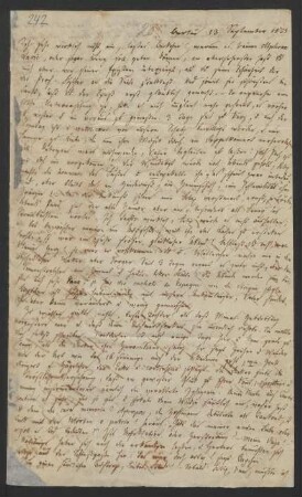 Brief an Rebecka Lejeune Dirichlet : 13.09.1833