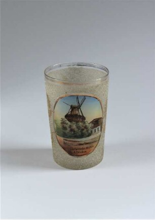 Zuckereffekt-Glas mit Historischer Mühle