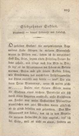 Siebzehnter Sektor. Abendmahl — darauf Liebemahl und Liebekuß
