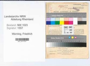 Entnazifizierung Friedrich Werning , geb. 17.01.1890 (Arbeiter)