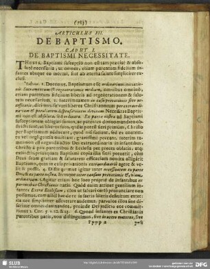 Articulus XII. De Baptismo