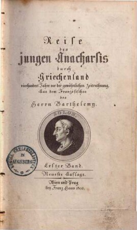 Reise des jungen Anacharsis durch Griechenland vierhundert Jahre vor der gewöhnlichen Zeitrechnung, 1