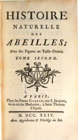 Histoire naturelle des abeilles : avec des fig. en taille-douce, 2