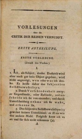 Lazarus Bendavid's Vorlesungen Über Die Critik Der Reinen Vernunft : (Mit doppeltem Register)