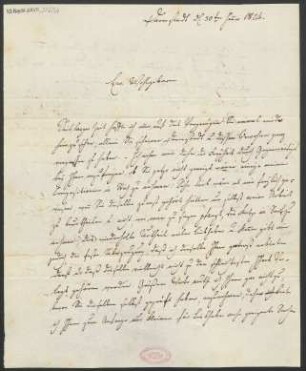 Brief an B. Schott's Söhne : 30.01.1824