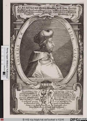 Bildnis Albrecht IV. (von Brandenburg), 1514-45 Kurfürst u. Erzbischof von Mainz