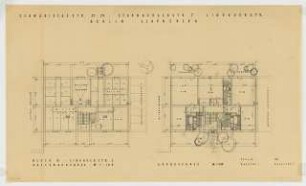 Wohnhäuser Hohenstaufenstraße / Schwäbische Straße 27-29 / Starnberger Straße 7 / Lindauer Straße 1-2, Berlin-Schöneberg: Grundrisse Keller- und Erdgeschoss 1:100 Lindauer Straße 2
