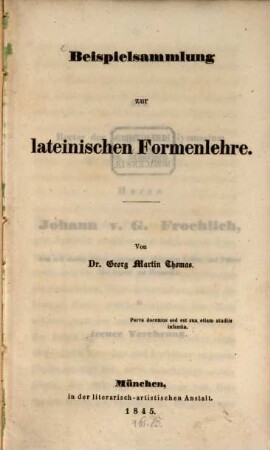Beispielsammlung zur lateinischen Formenlehre
