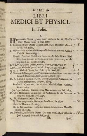 385-422, Libri Medici et Physici