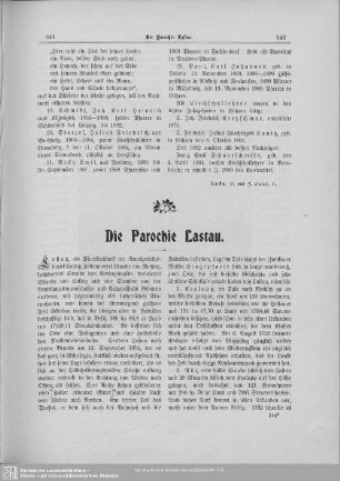 Die Parochie Lastau