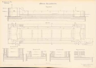 Kanalisierung der Oder Schleuse, Januschkowitz: Grundriss, Schnitte 1:100