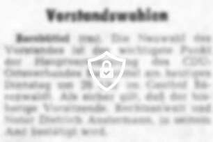 Vorstandswahlen