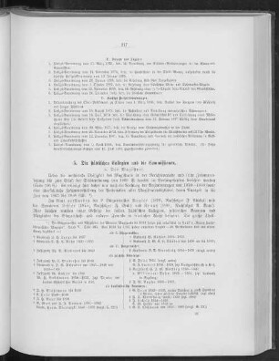 5. Die städtischen Collegien und die Commissionen.