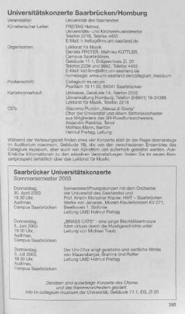 Saarbrücker Universitätskonzerte