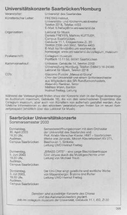 Saarbrücker Universitätskonzerte