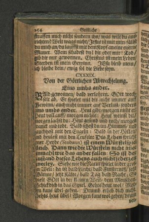 CXXXIX. Von der Göttlichen Abwechselung. Eins umbs ander.