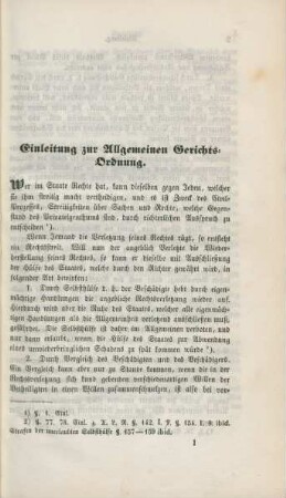 Einleitung zur Allgemeinen Gerichts-Ordnung.