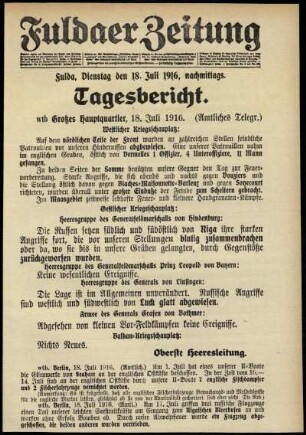 Ausgabe vom Dienstag, den 18. Juli 1916.