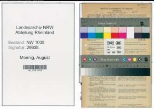 Entnazifizierung August Moenig , geb. 13.02.1898 (Kaufmann)