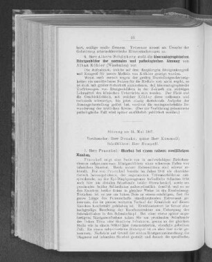 Sitzung am 14. Mai 1907.